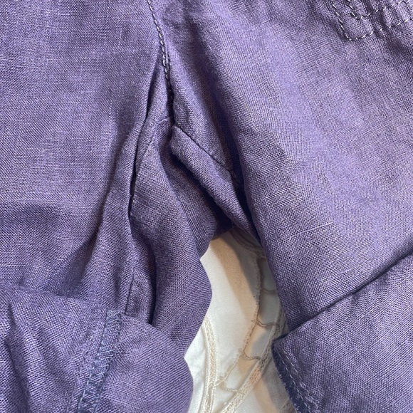 Mat de Misaine 100% linen drawstring pocketed cuff shorts - Picture 5 of 9